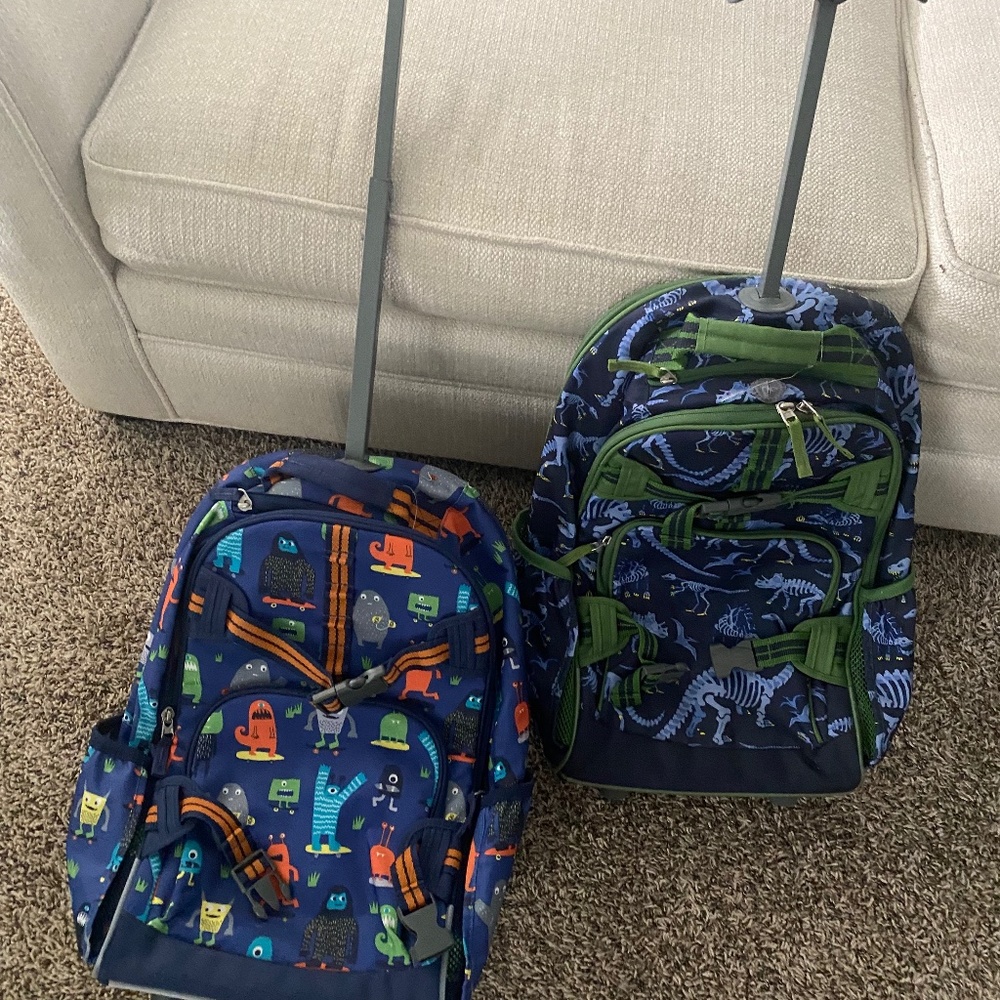 2 Potterybarn kids luggage backpacks